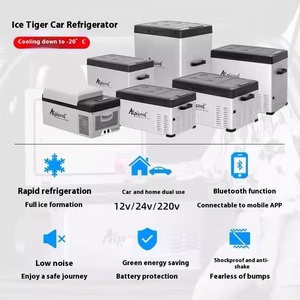 Réfrigérateur à compresseur double usage 12V/24V pour voiture, maison et camion - Capacité en plastique de 40 à 60L, faible bruit, affichage numérique, -20°C à 20°C - Product Image 4