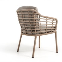 Table à manger en teck personnalisée, jardin extérieur, ensemble de salle à manger en bois massif 6 8 places, chaises de patio en rotin