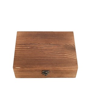 Caja de té de madera maciza, caja cuadrada con tapa abatible de estilo antiguo, universalmente utilizada para té blanco y té Pu'er, con cierre. - Product Image 5