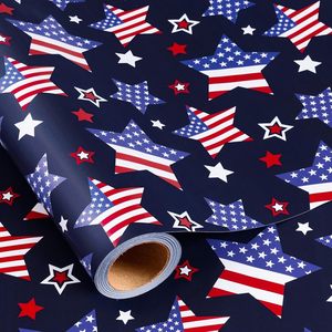 Rollo de Papel de Regalo Personalizado de 80 g/m² con Logotipo e Imagen Impresos, Papel de Embalaje para Regalos del Día de la Independencia - Product Image 2