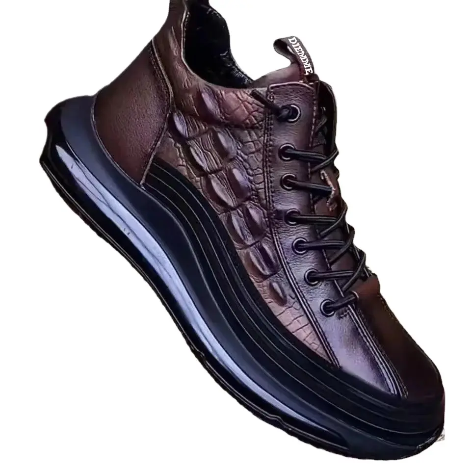 Zapatos para caminar acolchados suela gruesa PU superior moda peso ligero extra para hombre vestido zapatos para caminar otros zapatos de tendencia para hombre