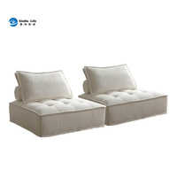 Ensemble canapé de compression une place moderne de luxe blanc Design nordique tissu laine d'agneau pour salon hôtel appartement utilisation intérieure