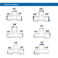 1/4 pouces 3 Voies POM Té Connecteur Rapide Pousser pour Connecter Raccords de Tubes pour Système de Purificateur D'eau RO Pièces De Rechange