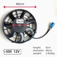 Ventilateur de refroidissement électrique automobile sans balais 12V 24V pour camion, bus et véhicule