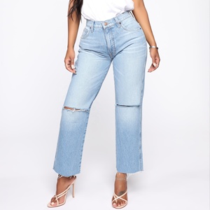 Alta calidad recto <span class=keywords><strong>jeans</strong></span> personalizados fábrica de china mamá <span class=keywords><strong>jeans</strong></span> Pantalones - Product Image 1