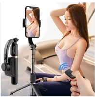 Q08 nouveau stabilisateur de cardan de téléphone portable pliant Flexible bâton de Selfie trépied caché pour Smartphone utilisation vidéo support de téléphone caméra