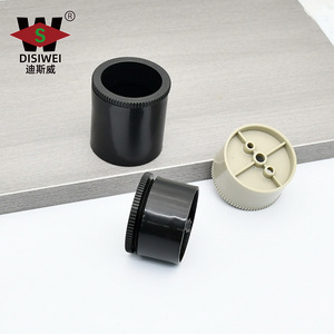 Pieds de meuble réglables Yuan Siwei en plastique noir et blanc télescopiques pour bureau, chaise, meuble TV - Product Image 1