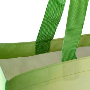 Toptan özelleştirilmiş lamine çevre dostu geri dönüşümlü kullanımlık pp dokuma bakkal süpermarket alışveriş çantaları