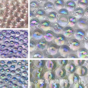 High Transparency 16mm Round Beads With Iridescent Finish For Phone Chains Keychains <b>Car</b> Pendants Accessories - Product Image 5