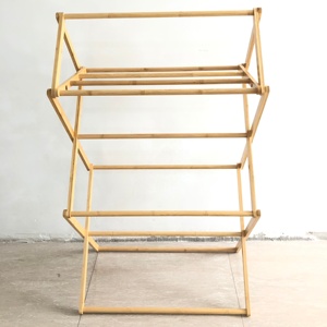 Séchoir à linge pliable en <span class=keywords><strong>bambou</strong></span>, gain de place, pour vêtements, séchoir à vêtements en bois - Product Image 1
