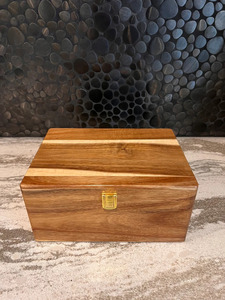 JUNJI Hộp Gỗ Lớn Có Nắp Đậy Bản Lề Ngực Giữ Keo Cao Cấp Với Lớp Phủ Mờ Hộp Đựng Đồ Thủ Công Trang Trí Bằng Gỗ - Product Image 3