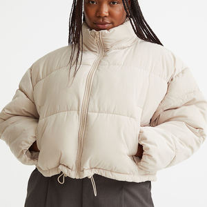 Chaqueta acolchada de palangre XL de alta calidad para mujer, abrigo de burbujas grueso con logotipo personalizado, Material de tela al por mayor - Product Image 1