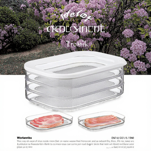 Boîtes hermétiques pour le stockage de la viande de <span class=keywords><strong>charcuterie</strong></span> Récipients de stockage d'aliments en plastique PP pour réfrigérateur et <span class=keywords><strong>bacon</strong></span> avec couvercles empilables - Product Image 5