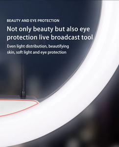 Pour <span class=keywords><strong>Tik</strong></span> <span class=keywords><strong>Tok</strong></span> Live Stream 22 pouces LED maquillage Salon de beauté mural Vloger Youtuber LED anneau lumière lampe avec sol 2m trépied - Product Image 2