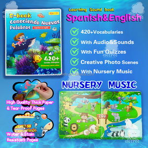 Libro de sonido interactivo para niños español inglés Abc aprendizaje tablero parlante impresión de libros - Product Image 2
