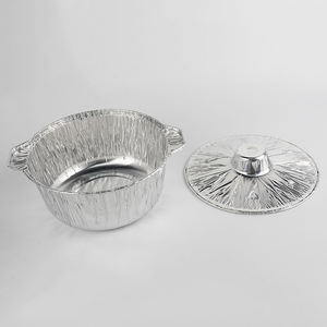 Disposable Best-Selling Environmental Round <span class=keywords><strong>Aluminium</strong></span> Foil Box <span class=keywords><strong>Bowl</strong></span>/PotとLid - Product Image 4