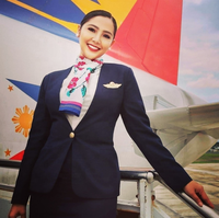 Veste et jupe bleu marine, uniforme d'équipage de cabine personnalisé de haute qualité, Philippine Airlines