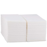 Serviettes de table jetables en pâte de bois vierge, aspect tissu, serviettes d'invité Airlaid avec emballage en sachet
