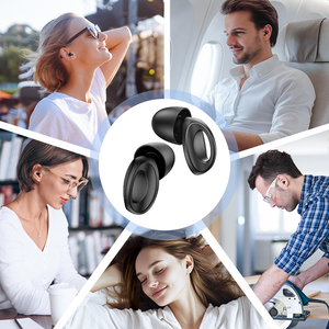 Vente en gros 4 paires taille 24dB filtre insonorisé maille réduction de bruit bouchons d'oreille antibruit bouchons d'oreille en silicone pour dormir - Product Image 5