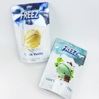 Sachets en plastique PE de qualité alimentaire, anti-odeur, avec fermeture éclair et designs personnalisés, pour crème glacée lyophilisée (tailles sur mesure)
