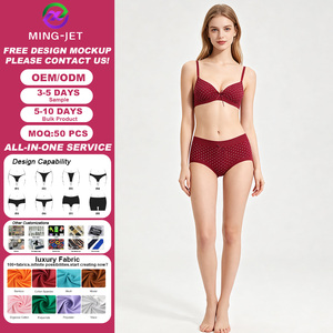Ropa interior de mujer de punto bordada, de seda modal sólida, antibacteriana 10A, roja, de talle medio y corte alto, para Año Nuevo, festividades, bodas y signos del zodiaco. - Product Image 1