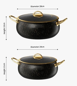 12-Piece <strong>Pot</strong> <strong>Set</strong> With Lid Frying Pan Soup <strong>Pot</strong> and Silicone Spoon Wholesale Luxury Non-Stick Pan Kitchenware - Product Image 3