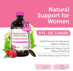 ASAP OEM PureBerry Purse Liquid Drops Feuilles de Framboisier & Herbe de l'Érable Améliore l'Immunité Usage Adulte Certifié Casher - Product Image 3