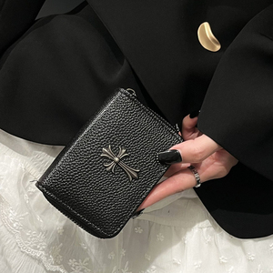 Tarjetero de Lujo CH, Cartera Cruzada Moderna, Almacenamiento Multicapa para Tarjetas de Crédito, Monedero Portátil, Cremallera Antirrobo, PU, Corto, Unisex - Product Image 6