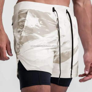 Customized Solid Summer <b>Men</b> <b>Shorts</b> OEM Wholesale Custom Logo and Design High Quality Breathable Cotton/Polyester - Product Image 2