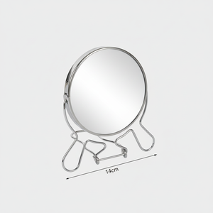 Specchio cosmetico rotondo moderno da 6 pollici con struttura in ferro specchio per il trucco personalizzato per il soggiorno per la scrivania o il Display da trucco - Product Image 2