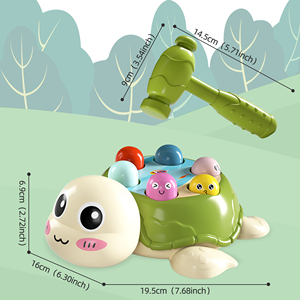 Gioco Grechi Turtle Whack Mole con martello, in plastica, per bambini dai <span class=keywords><strong>3</strong></span> <span class=keywords><strong>anni</strong></span> in su, regalo educativo Montessori, certificato sicuro, bellissimo - Product Image 6