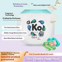 Moumu 3-in-1 Pod Deterjen Antibakteri Ramah Lingkungan untuk Pakaian Aroma Tahan Lama Penghilang Noda Terkonsentrasi 52 Buah