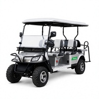 Voiturette de golf électrique 6 places UCJD-DH-14, buggy de golf personnalisé OEM pour les centres de villégiature, les parcs, les hôtels et le transport touristique