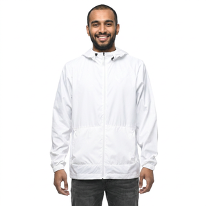 Cheap Price Men's Custom Logo Printed Track Running Jacket Wholesale Waterproof Windbreaker with Stand Collar for Winter - Product Image 1