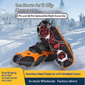 Crampons antidérapants 8 dents pour chaussures de randonnée, escalade, patinage sur <span class=keywords><strong>glace</strong></span> et neige – Essentiels - Product Image 3
