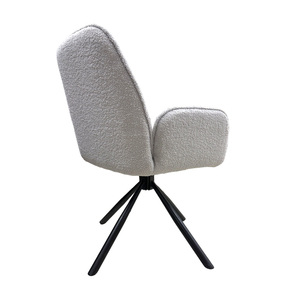 <span class=keywords><strong>Chaise</strong></span> de salle à manger pivotante avec accoudoirs, mobilier de maison moderne, siège rembourré en tissu velours Teddy, <span class=keywords><strong>chaise</strong></span> polyvalente pour îlot de cuisine ou comptoir - Product Image 4