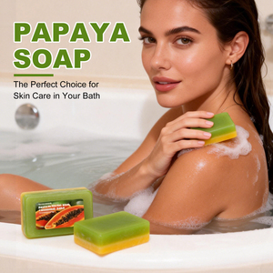 Sapone Naturale alla Papaya per Pulizia Delicata e Schiarimento della Pelle, Esfoliante, Fatto a Mano, Sapone Vegetale Biologico OEM/ODM - Product Image 4