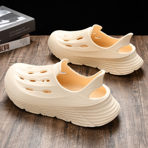 Women's EVA Hollow <b>Clogs</b> White Thick Sole Comfortable Outdoor Summer Beach Shoes - Product Image 3