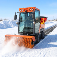 Machine à balayer la neige avec tête de souffleur de neige en option pour les zones de service routières