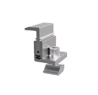 Support de fixation de panneau solaire réglable 30mm 35mm 45mm pour toiture, pince de fixation de panneau solaire noire, pince d'extrémité solaire, pince intermédiaire
