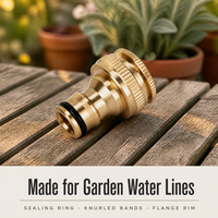 Robinet d'arrosage de jardin jaune à double sortie bidirectionnelle en acier inoxydable 1/2"-3/4" avec adaptateur de robinet, filtre d'irrigation et ensemble de raccords rapides pour tuyau
