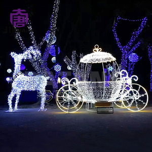 Reno Navideño Decorativo de Metal para Jardín Exterior, con Marco de Alambre, 3D, con Luces LED IP65 - Product Image 3