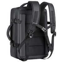 Sac à dos pour ordinateur portable imperméable antivol d'extérieur noir pour homme avec port USB, sac d'ordinateur souple pour étudiant 20-39L, sac à dos intelligent et tendance