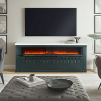Chimenea de vapor inteligente de 3 lados de 100 cm, uso de Hotel interior, chimenea eléctrica de Control remoto con vapor de agua con soporte de TV