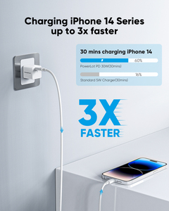 Cargador de Pared USB C PD PowerLot 30W GaN II, Rápido y Compacto, PPS 3A para <span class=keywords><strong>iPhone</strong></span> 15, Samsung Galaxy, MacBook, iPad Air - Product Image 2