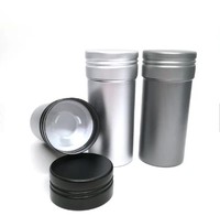 2.5oz 75 ml personnalisé nouveau modèle déodorant conteneur bouteille en aluminium Push Up conteneur déodorant emballage
