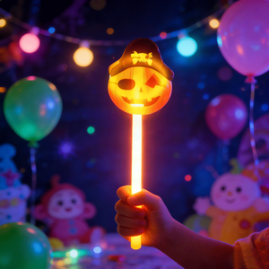Bastoncini Luminosi Misti all'Ingrosso per <span class=keywords><strong>Feste</strong></span>, Confezione Gialla Brillante per Halloween, Bacchette Luminose a Forma <span class=keywords><strong>di</strong></span> Zucca - Product Image 1