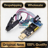 CH341A/B 24 25 Series EEPROM Flash BIOS USB Programmer Module + SOIC8 SOP8 Test Clip, for EEPROM 93CXX/25CXX/24CXX DIY Kit CH341