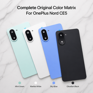Pour OnePlus Nord CE5 5G, CPH2719 – Cache arrière en verre de remplacement avec cadre d'objectif d'appareil photo + colle - Product Image 1