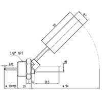 Capteur de niveau d'eau chaude en acier inoxydable MR-L11 pour réservoir d'eau bouillante
